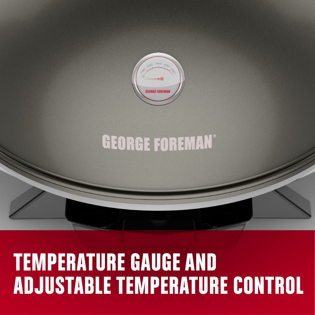 George Foreman 15-Serving Indoor/Outdoor Electric Grill with Lid