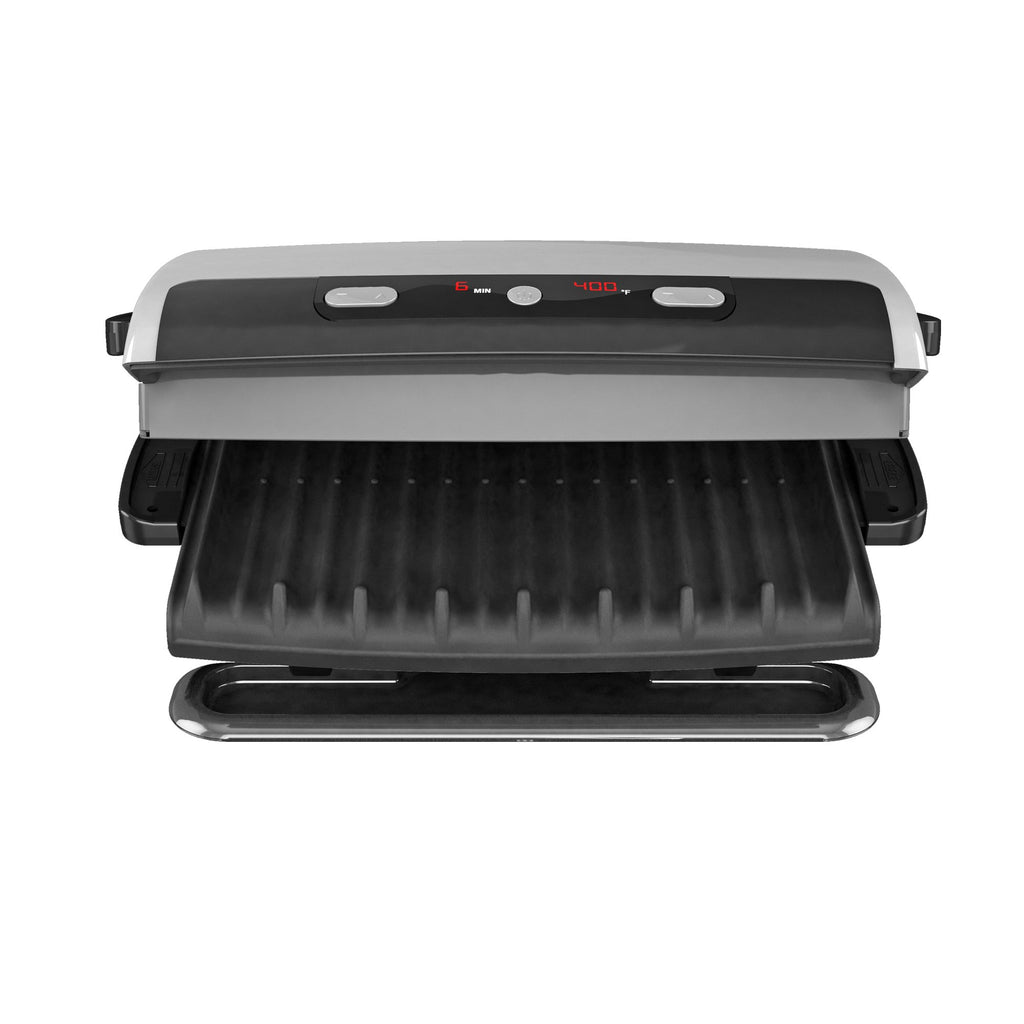 6-Serving Removable Plate Electric Indoor Grill and Panini Press